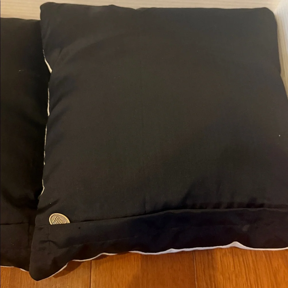 Pair of Pier 1 One Skull Embellished bedazzled goth Throw Pillows 14x14”